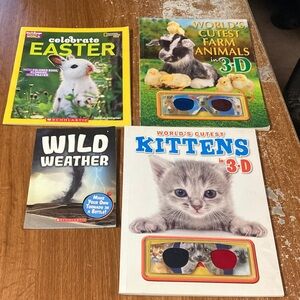 Scholastic Kids Learning Books Set - Yellow, Green, Blue, Red